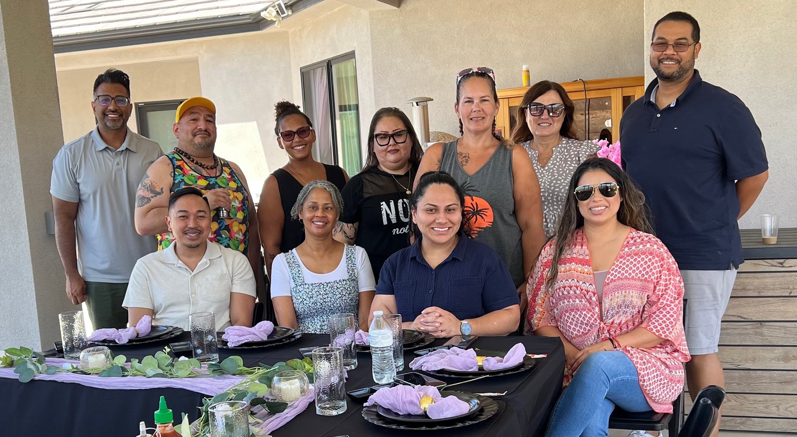 Part of the Renewing Hope Family Counseling Center team together at a staff gathering